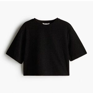 H&M | shimmery black top